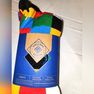 🌟NWOT🌟Men's Funky Colorful Dress Socks 3 pair Sz 13-15
